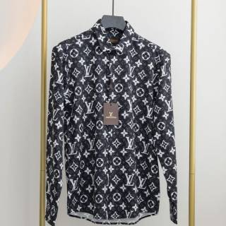 루이비통 [Louis Vuitton] 수입고급 모노그램 패턴 실키 셔츠 신상입고 #상의 #셔츠 #7035 #14644